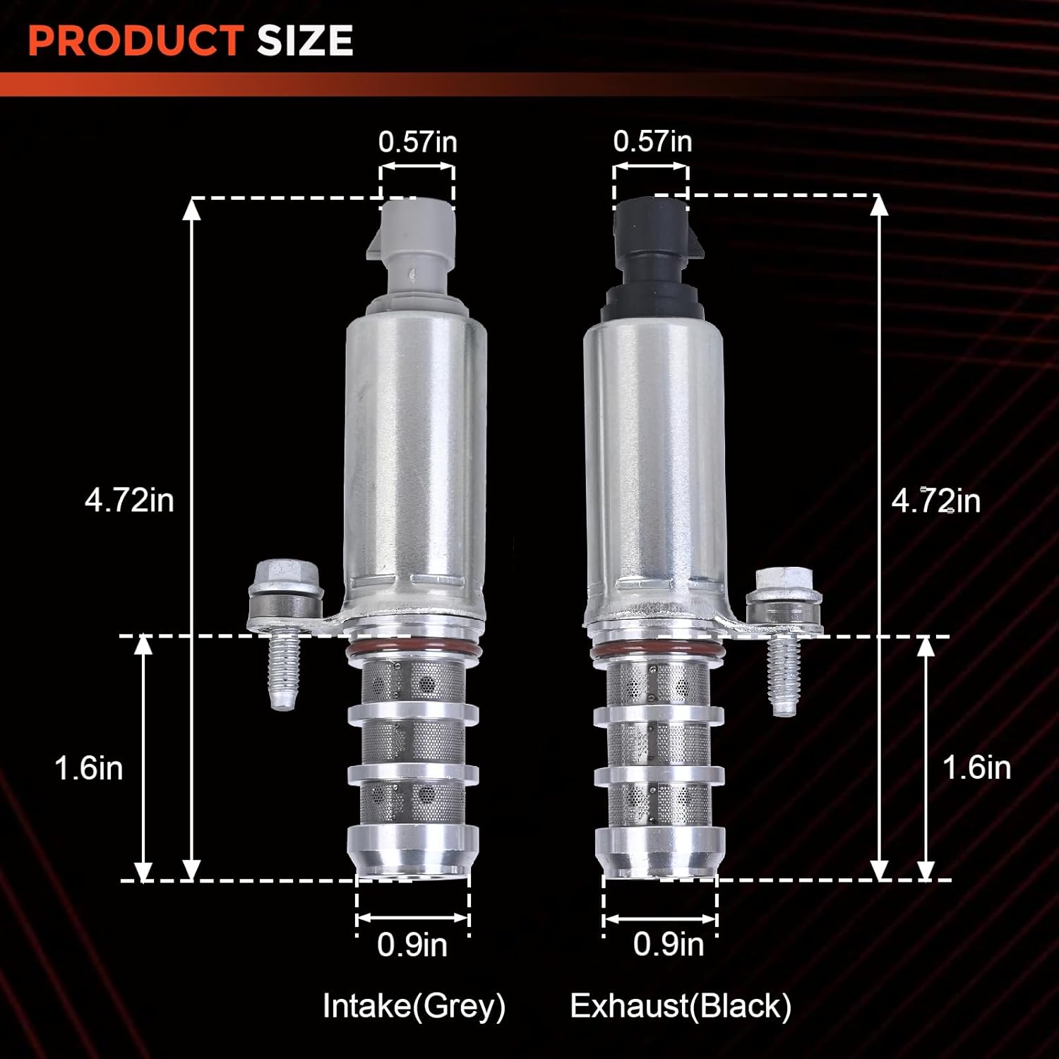 RLP VVT Solenoid Intake and Exhaust Camshaft Position Actuator Compatible with Buick Chevy Cobalt Malibu HHR Equinox Pontiac G5 G6 Saturn 2.0L 2.2L 2.4L Replaces 12655420 12655421