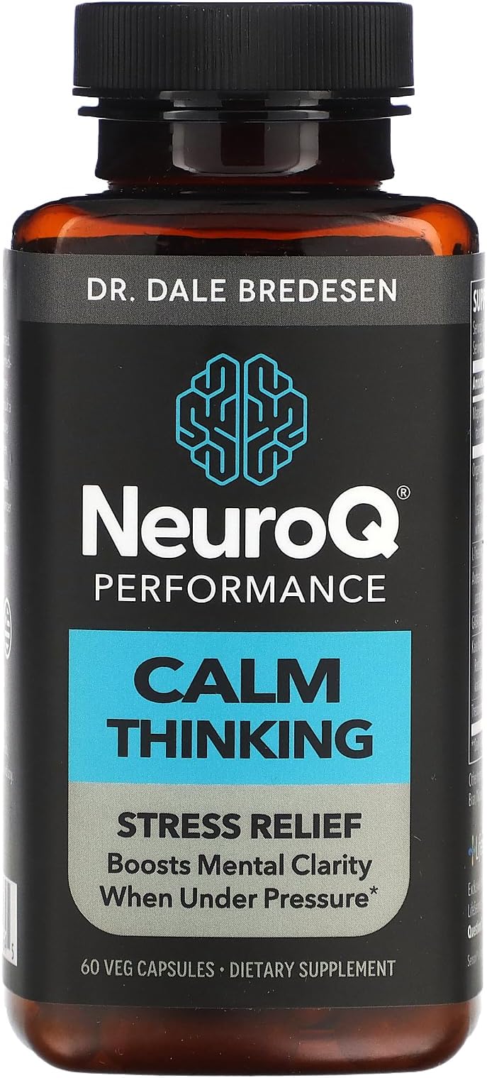 LifeSeasonsNeuroQ - Calm Thinking Supplement Pills - Supports Stress Relief, Mental Focus & Clarity - Naturally Derived - Sensoril Ashwagandha, GABA, L-Theanine, Lemon Balm & Chamomile (60 Capsules)