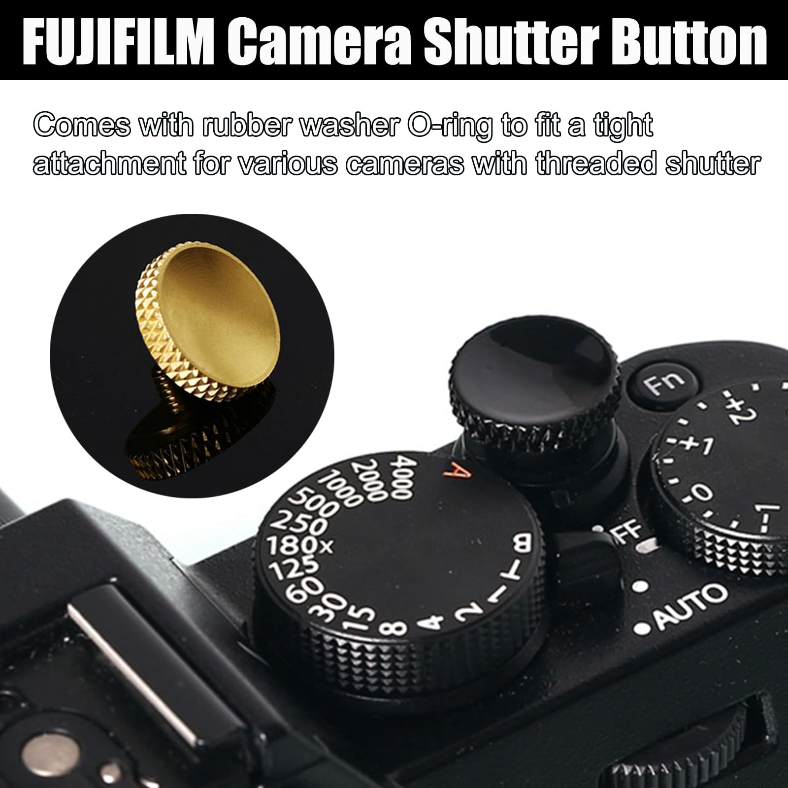 4 Stück Camera Shutter Button Auslöseknopf | Vollkupfer Konkav | Kompatibel Mit Leica, Fujifilm, Canon