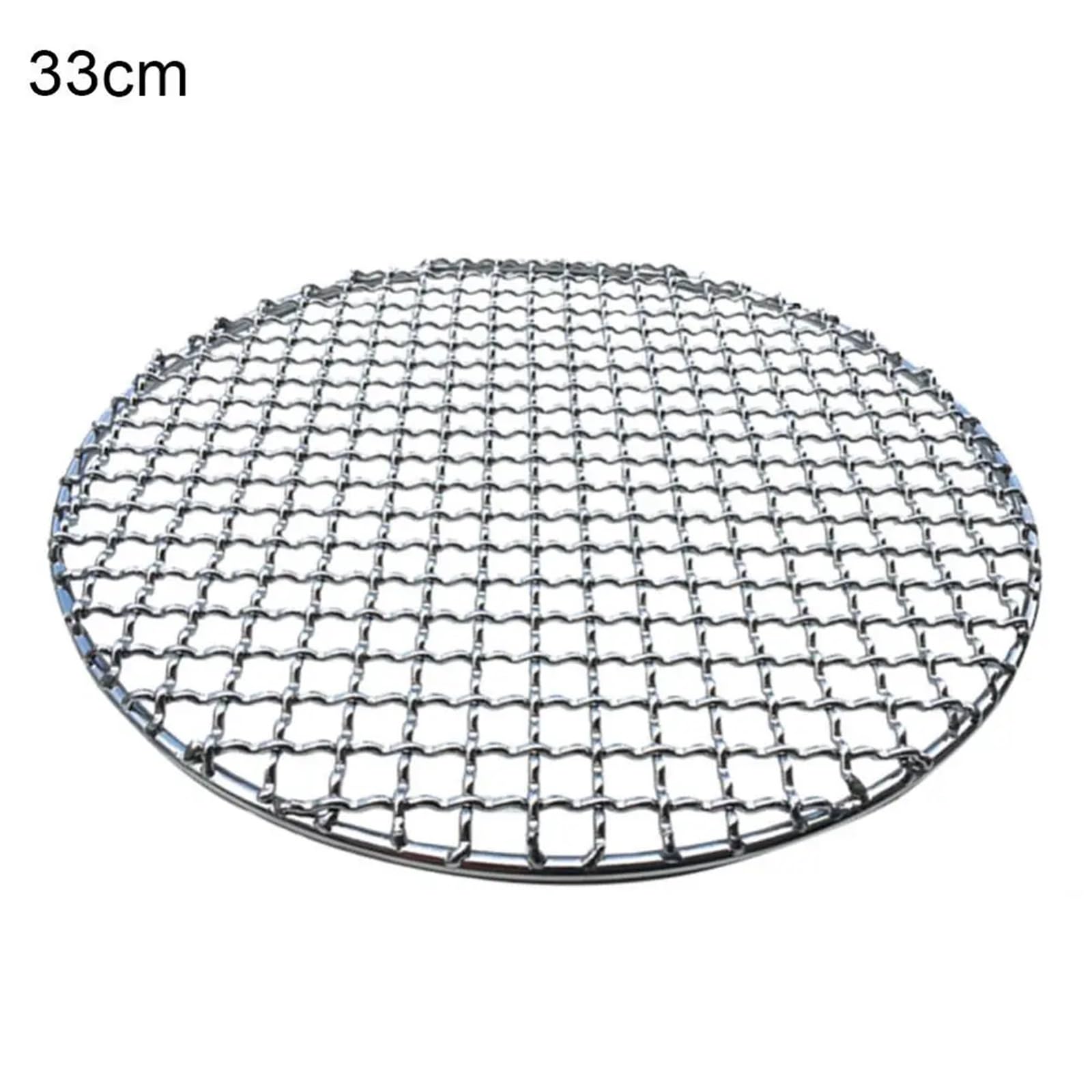 Parrilla de Barbacoa Redonda Acero Inoxidable, Malla Antiadherente, Bandeja for Hornear, Rejilla for, for, Parrilla for para Acampar Y Hacer Picnics(33cm)