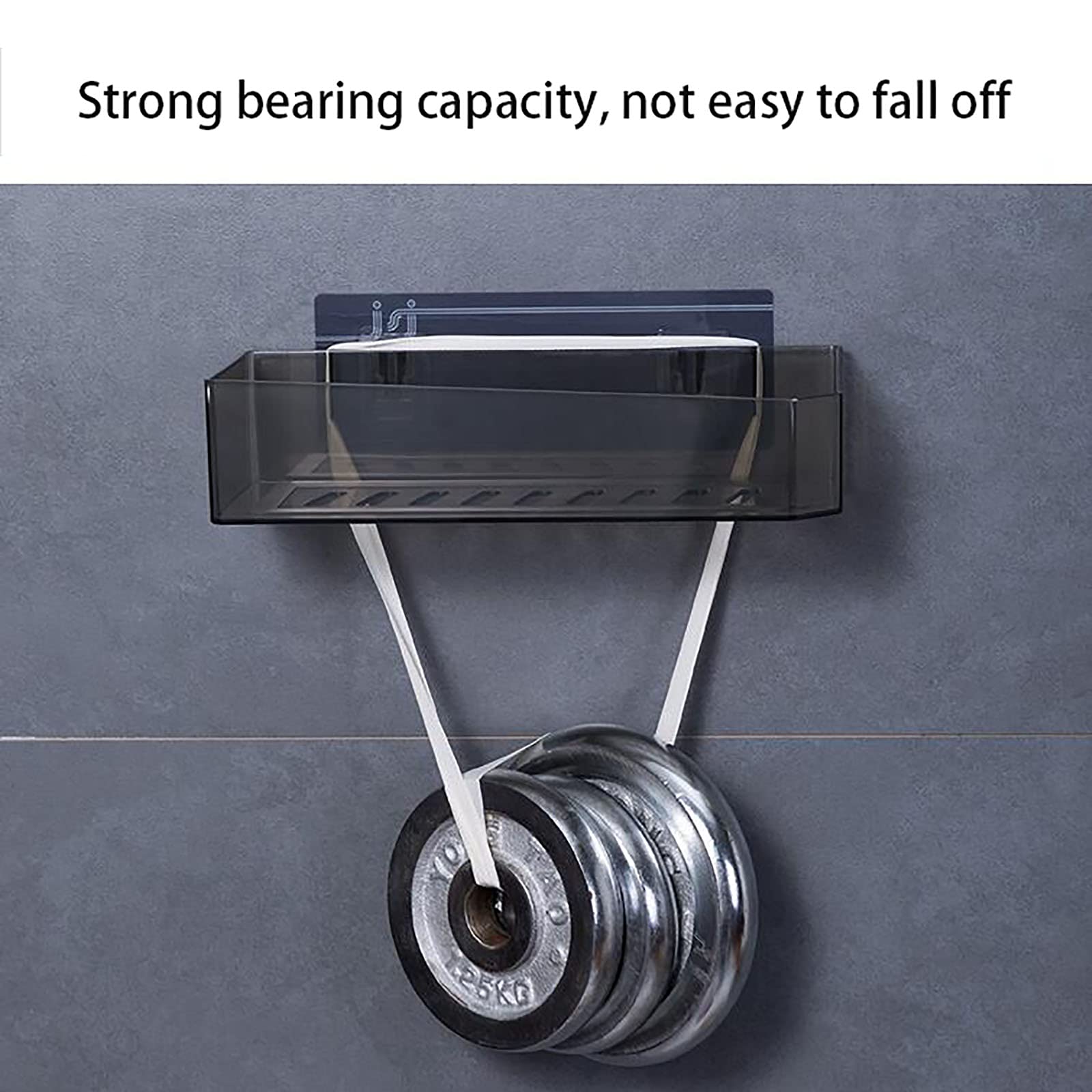 estantes de baño exquisitos Almacenamiento de baño Adhesivo montado en la Pared estantería de Ducha Estante de baño sin Perforaciones para Cocina baño Inodoro/Negro
