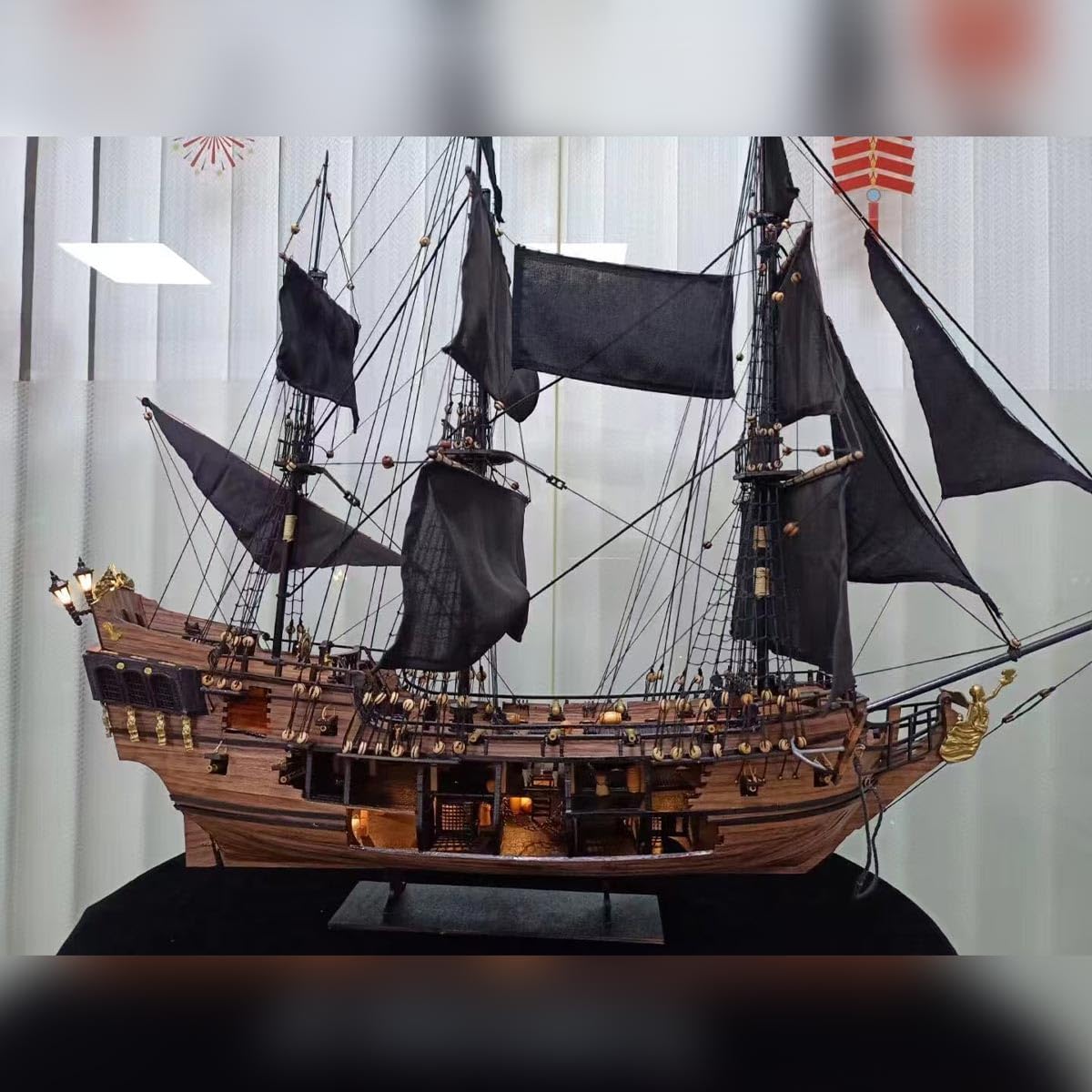 Amazon | JUNENTER 3D木製海賊船パズル 1/50 ブラックパール号模型