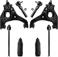 Vista 666 de Detroit Axle - Kit de suspensión frontal de 8 piezas para Dodge Journey 2009-2015, 2 brazos de control inferiores, 2 rótulas, 2 varillas