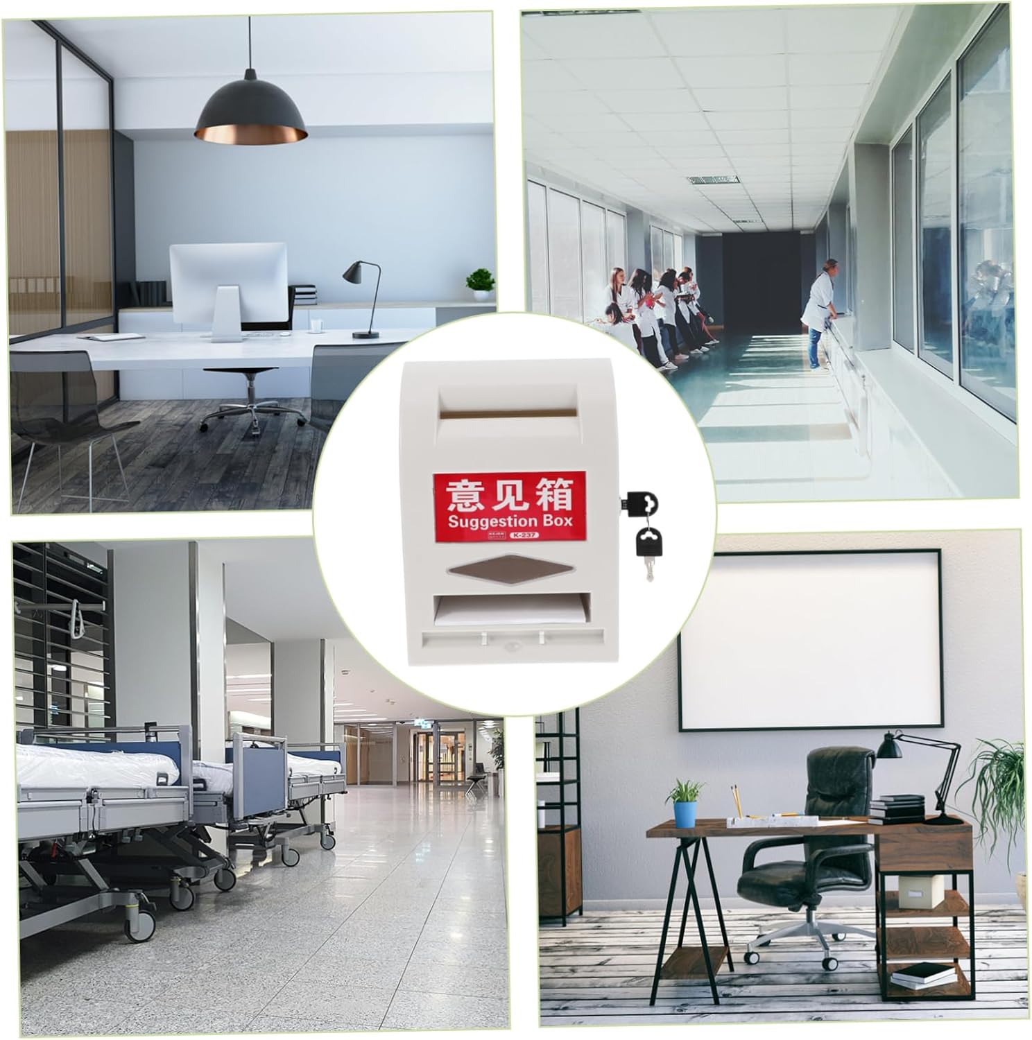 Uonlytech Wall Mount Mailbox with Lock Durable Mailbox for Outdoor Use Secure Storage for Letters and Magazines Elegant White Design for Villa and Garden