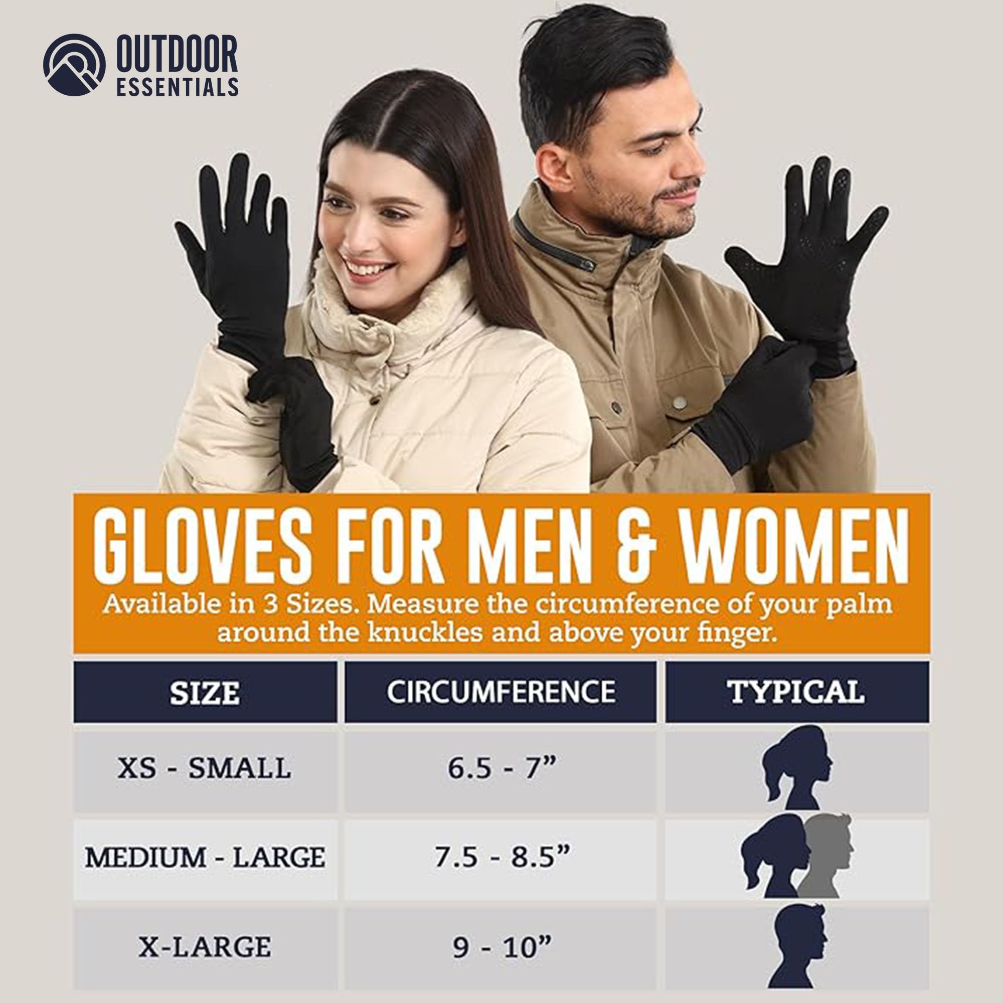 Guantes de correr para pantalla táctil, forro térmico de invierno para clima frío para hombres y mujeres, guantes negros delgados, ligeros y cálidos para enviar mensajes de texto, ciclismo y conducir,