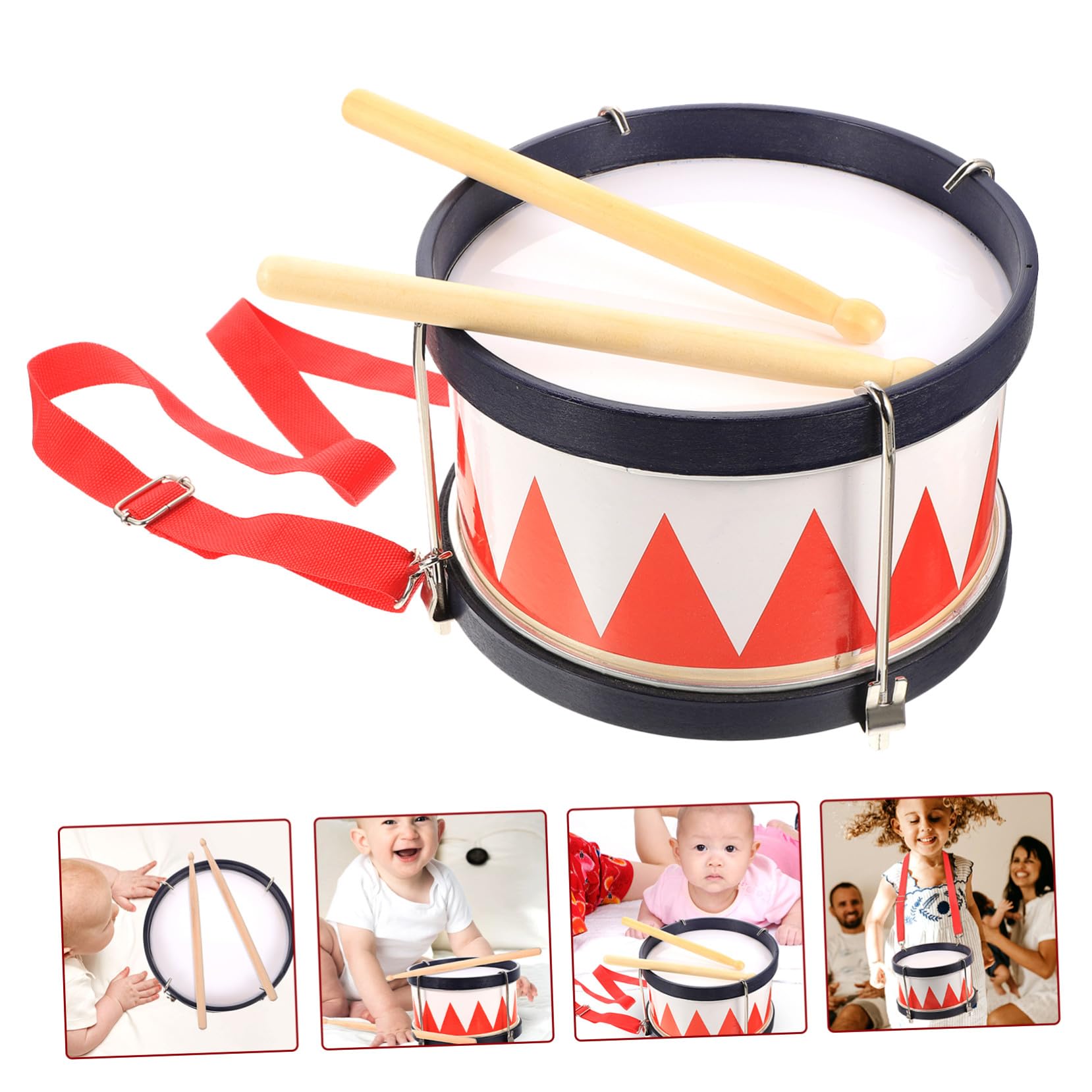 SUPVOX Instrumento de Percusión Infantil Rojo para Niños, Instrumento Musical de Madera y Metal, Set de Iniciación para Aprendizaje Musical y Desarrollo del Ritmo, Color Aleatorio
