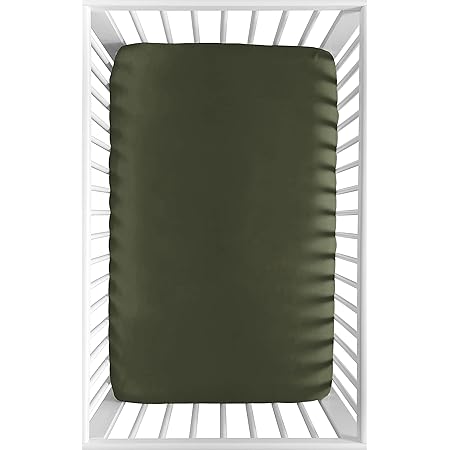 olive green crib sheet
