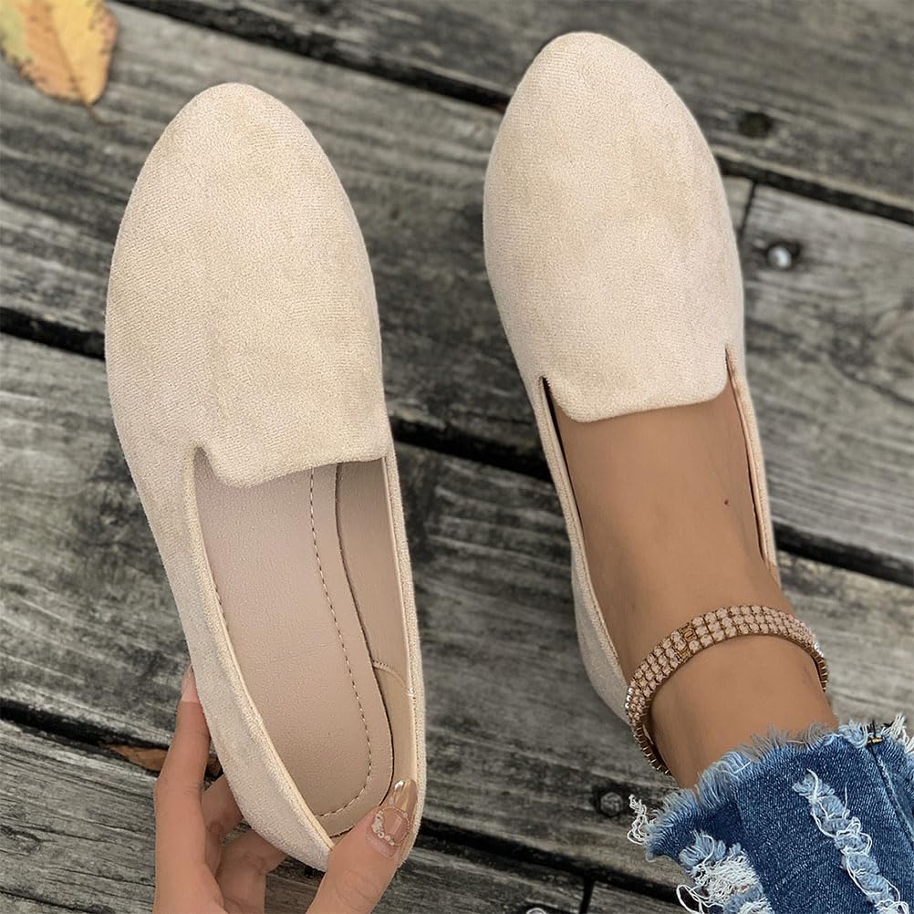 Onsoyours Femmes Suede Mocassins Chaussures Plates Été Loafers Confortables à Enfiler Pantoufle Mocassins Chaussures à Bout Pointu Mocassins de Couleur Bonbon