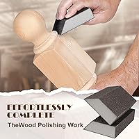 Vista 4 de Bloques de lijado en ángulo de grano 80, bloque de arena de esponja gruesa, lavable y reutilizable, bloque de papel de lija húmedo y seco