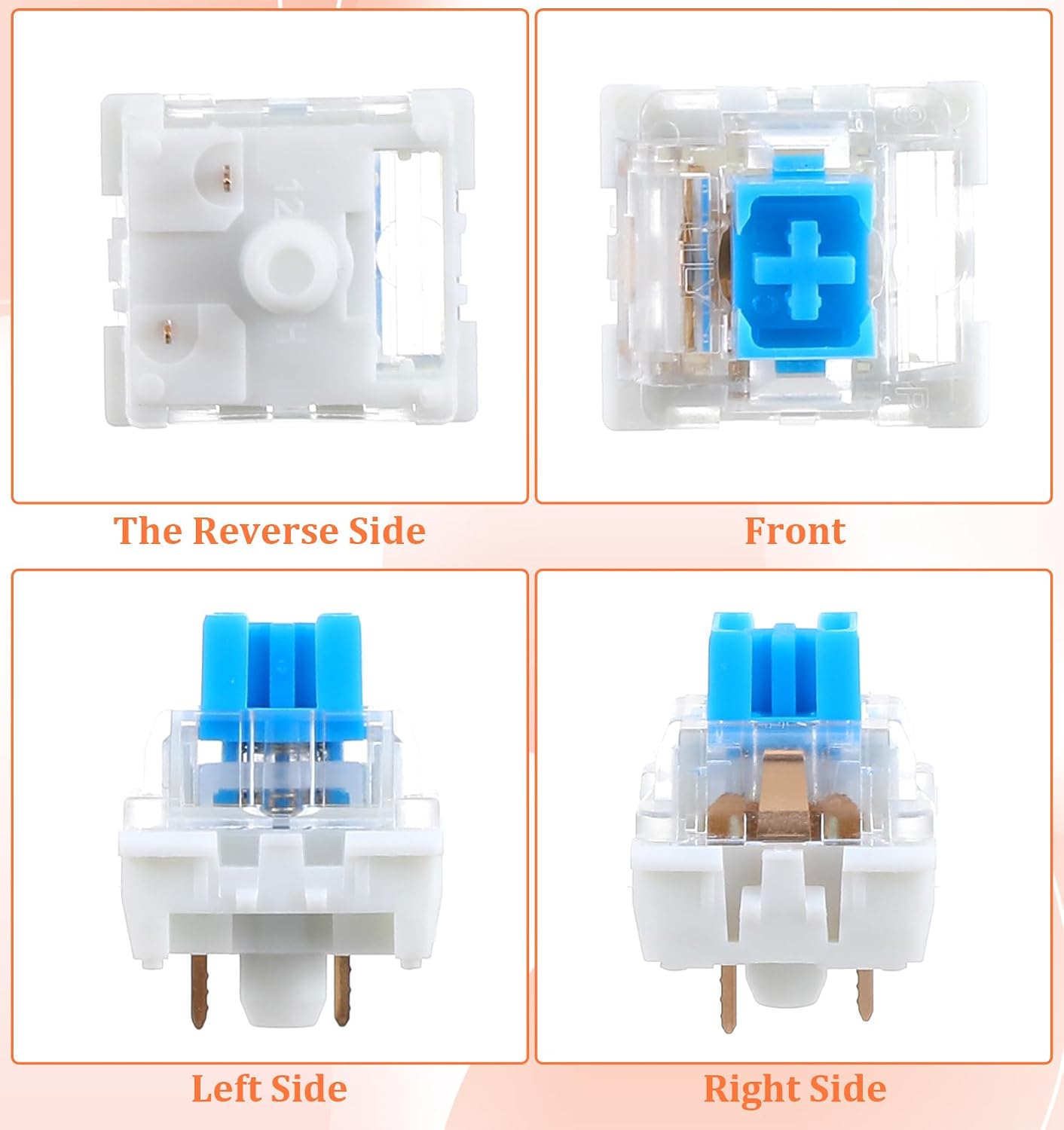 30 Pcs Clicky Mechanical Keyboard 3 Pin Mechanical Keyboard Switch Switches