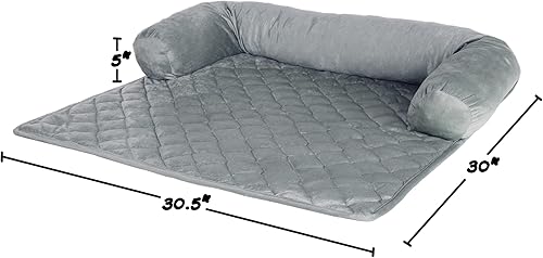 Vista 20 de PETMAKER - Protector de muebles, funda con cabezal de respaldo para mascotas Gris