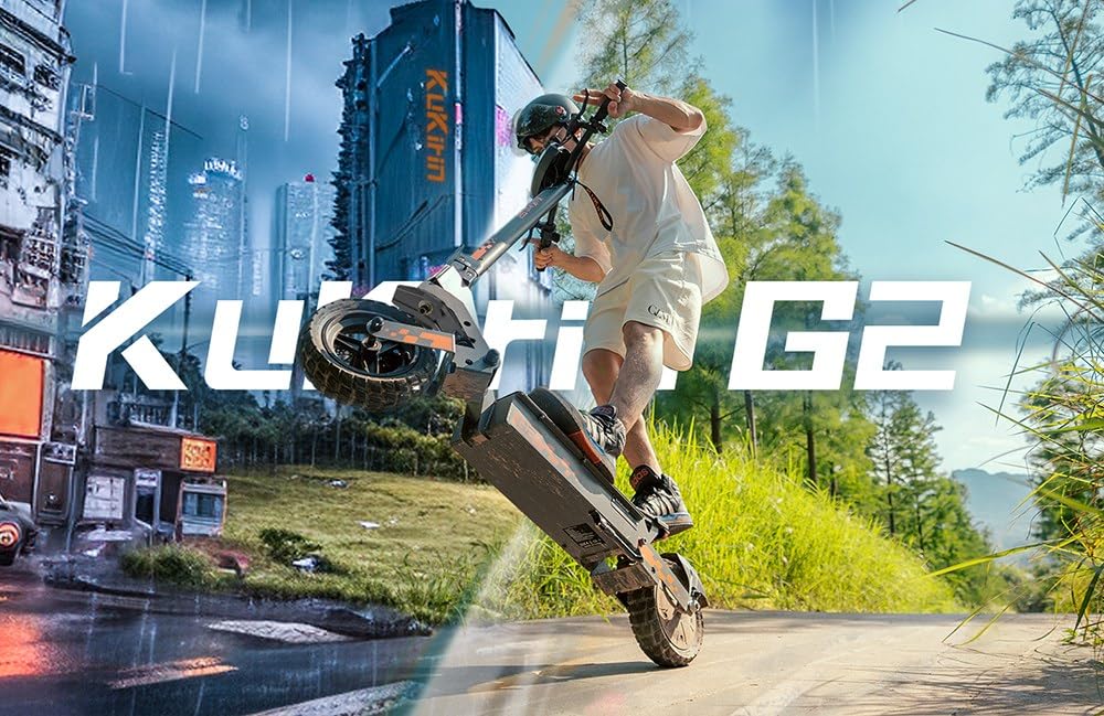 Kukirin G2 Monopattino Elettrico Pieghevole, Batteria da 48V 15Ah, Pneumatici da 10 Pollici, Autonomia di 55 km, Schermo Tattile, Freni a Disco Anteriori e Posteriori, Monopattino Elettrico per Adulti