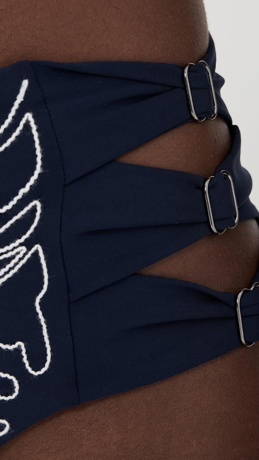 AGUA BENDITA Women's Willa Batik Embroidered Bikini Bottoms - Image 6