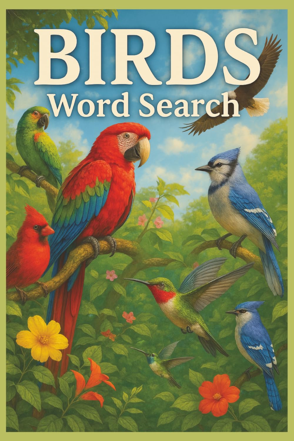 Birds Word Search: 55 Word Search Puzzles Featuring Songbirds, Owls, Eagles & Backyard Birds with Interesting Facts, Birding Tips & Complete Solutions