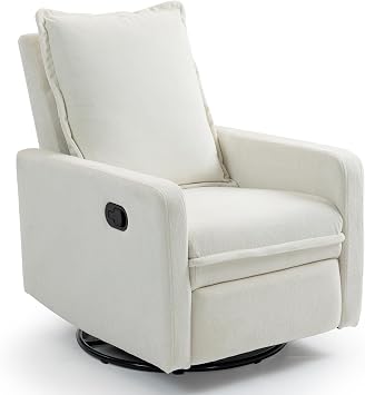 Rocking Chair Nursery Manual Recliner Swivel Rocker Glider | Comfy Chair for Living Room and Bedroom