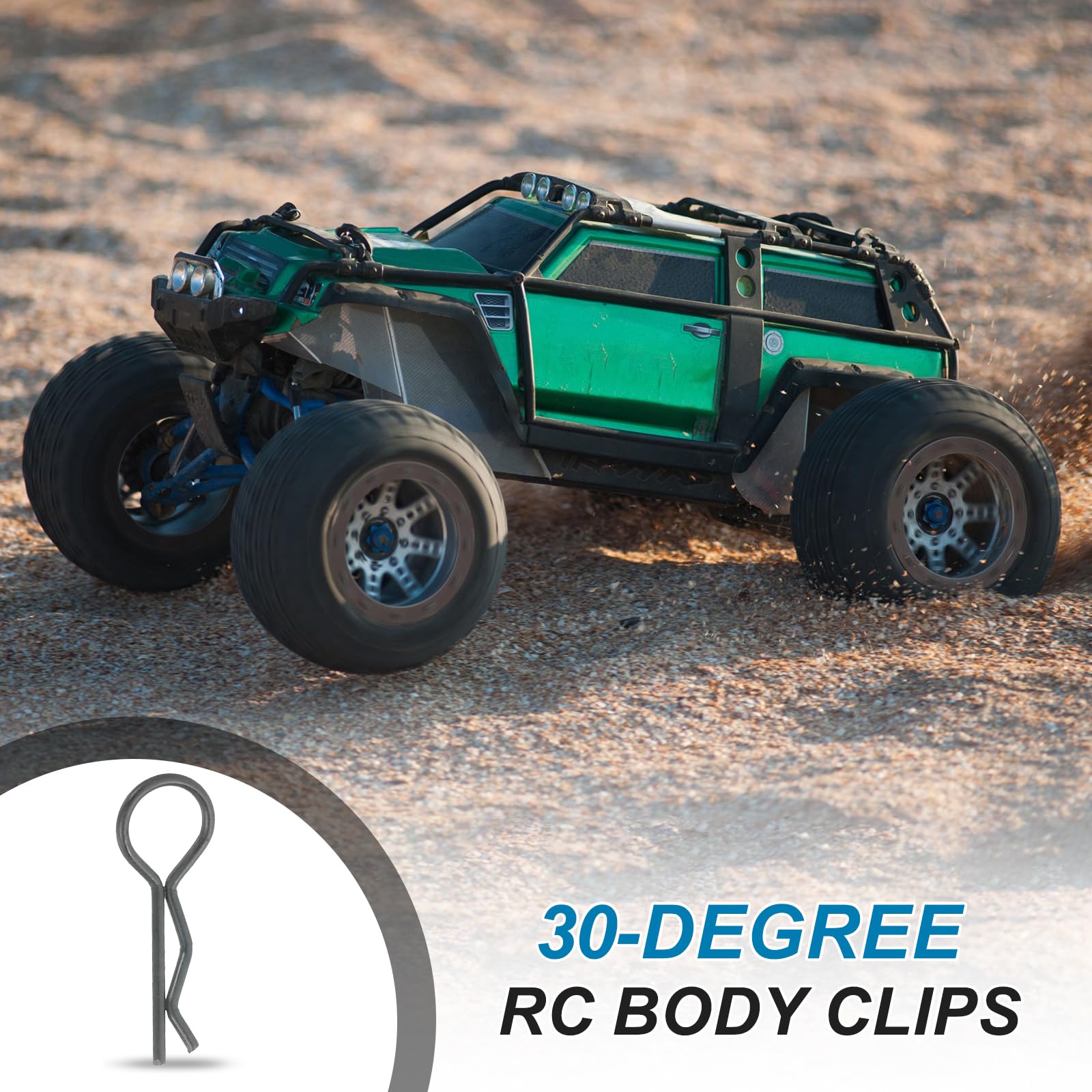 50 Stück RC-Körper-Clips, 30° Winkel – 25 Mm Lang, 1,4 Mm Durchmesser, Für 1/8 & 1/10 Modelle