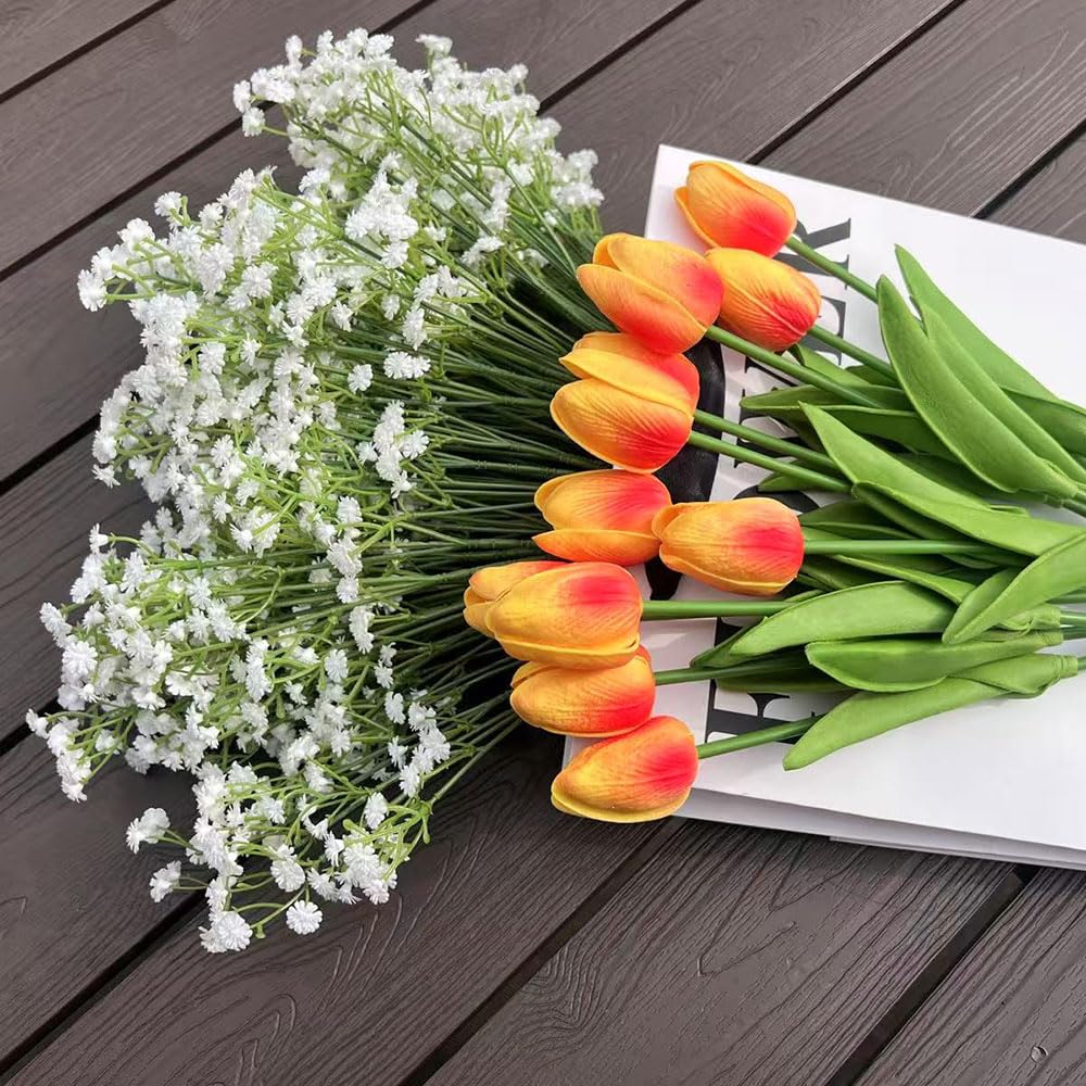 Tulipani Artificiali Multicolore Amajoy - 24 Pezzi, Perfetti Per Decorazioni E Bouquet - Foto 5