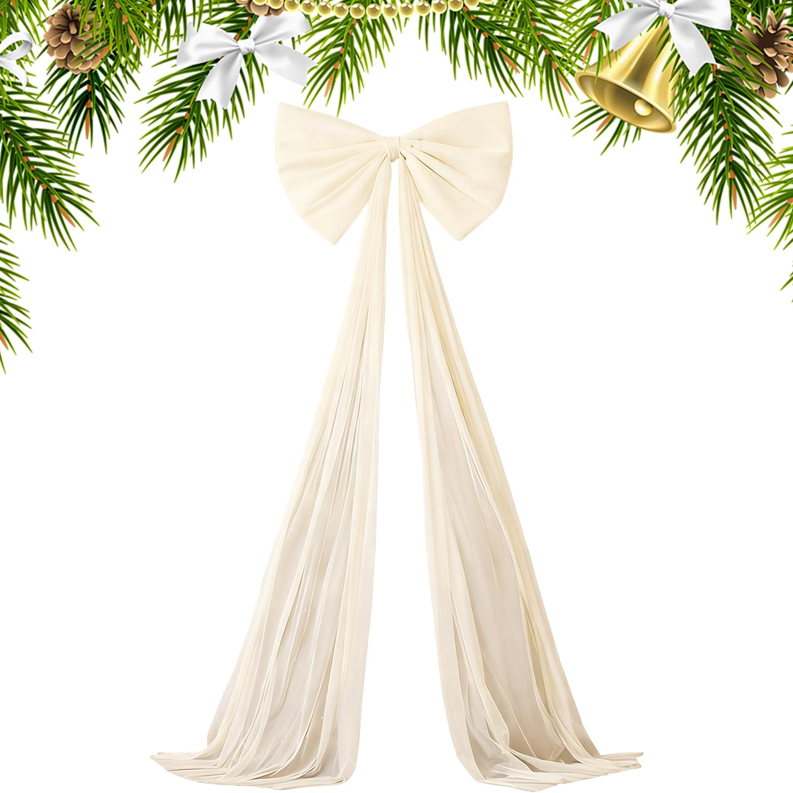 Grandi Fiocchi di Velluto per Albero di Natale 51 x 180 cm Gigante