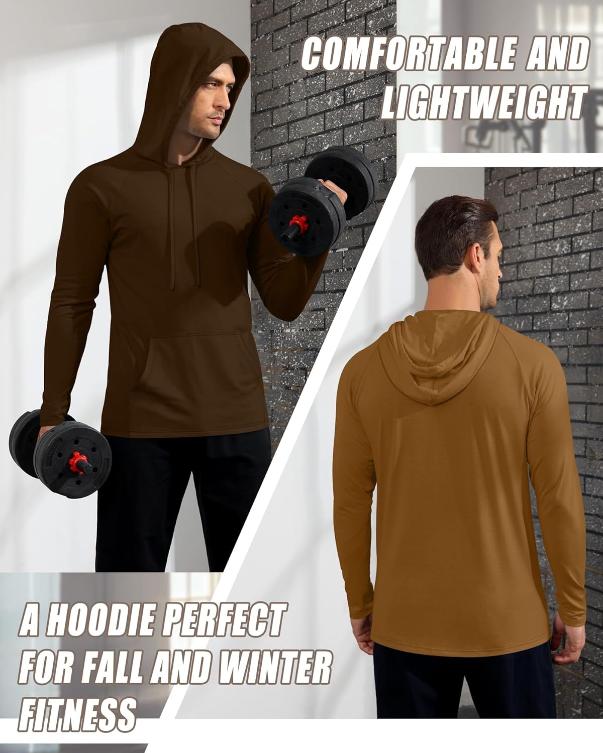 3 Pack Men's Big and Tall Hoodies Long Sleeve Lightweight Pullover with Pocket Casual Gym Workout Active Sweatshirts