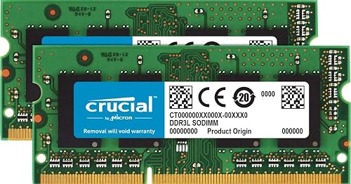 Crucial CT2K4G3S1067M 8 GB Kit (4 GBx2) (DDR3/DDR3L, 1066 MT/s, PC3-8500, SODIMM, 204-Pin) Memory for Mac, Green