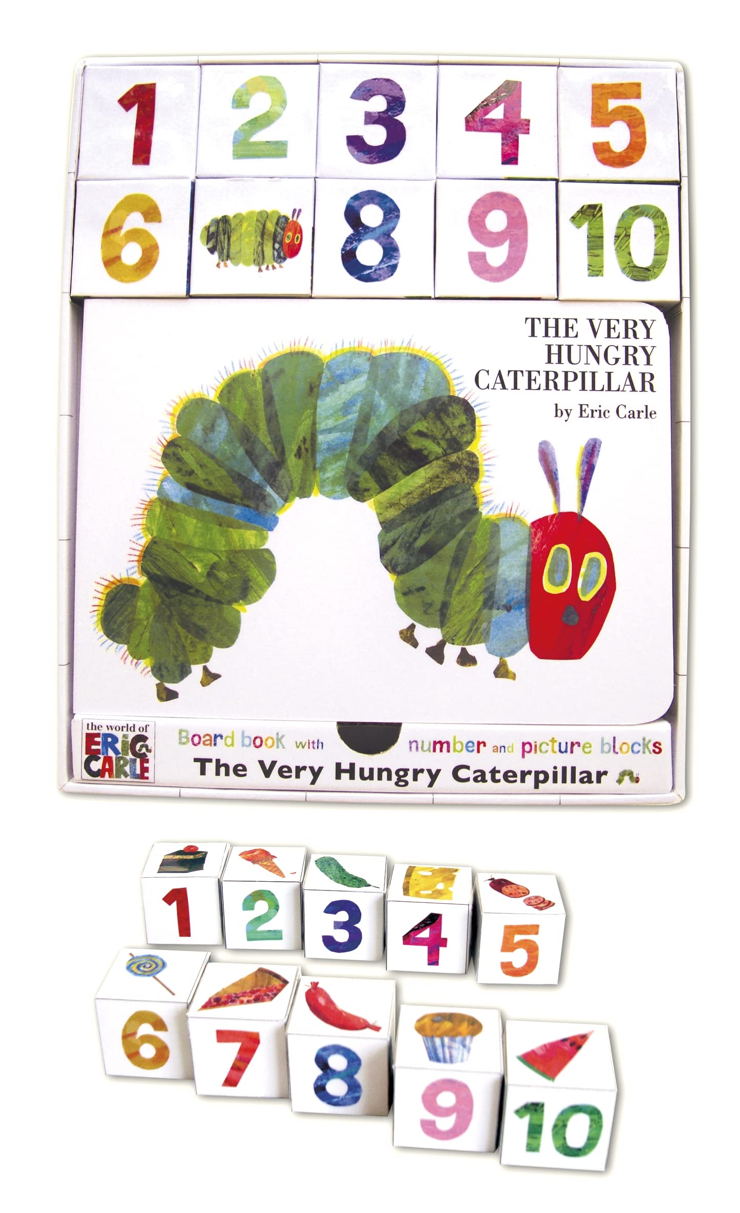 The Very Hungry Caterpillar Board Book and Block Set: Read, learn and play with The Very Hungry Caterpillar