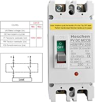 Heschen DC 250A Fotovoltaikus Áramköri Védőkapcsoló 550V Napelemes Rendszerhez 4