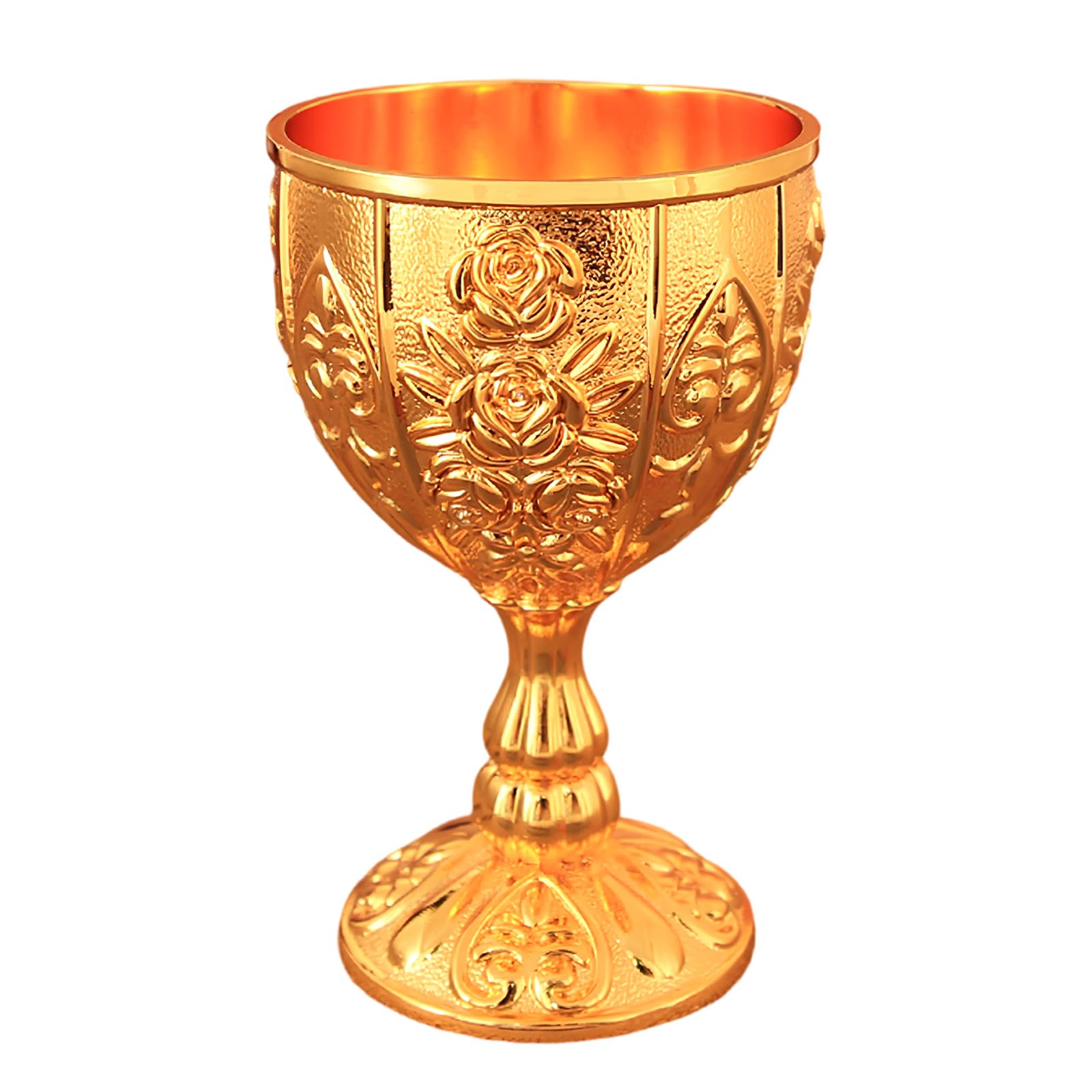 Premium Metal Chalice with Intricate Carving Drinking Cup with Comfortable Grip Perfect for Cocktails Elegant Hammered Goblet