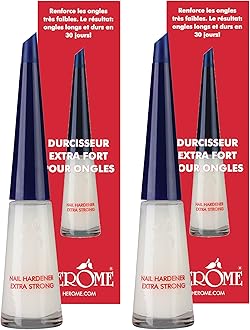 Herome - 2x Pack Nail Strengthener Extra Strong, 10ml | Nail Growth Treatment for Weak and Brittle Nails, Hardening Nail Polish, Nail Repair Must-Have