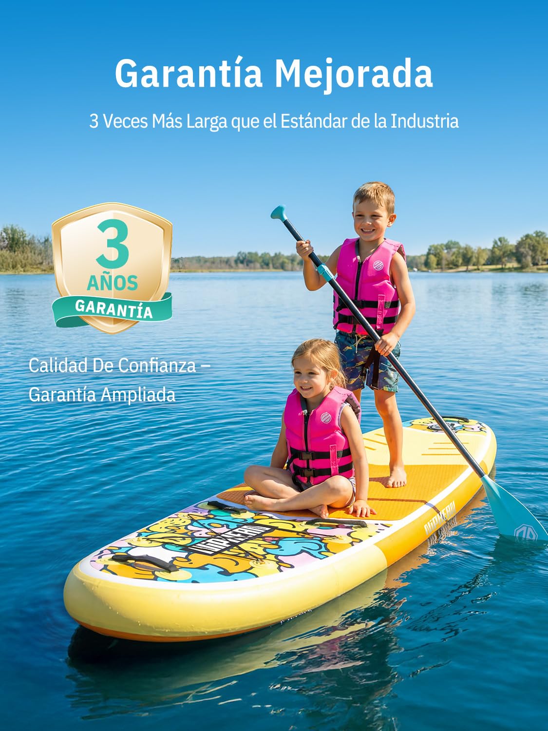 Niphean Tabla Paddle Surf Hinchable con Accesorios 320cm/230cm Sup | Tabla Paddle Surf Rígida, Antideslizante, Kit Reparación, Adultos, Jóvenes, Principiantes, Yoga