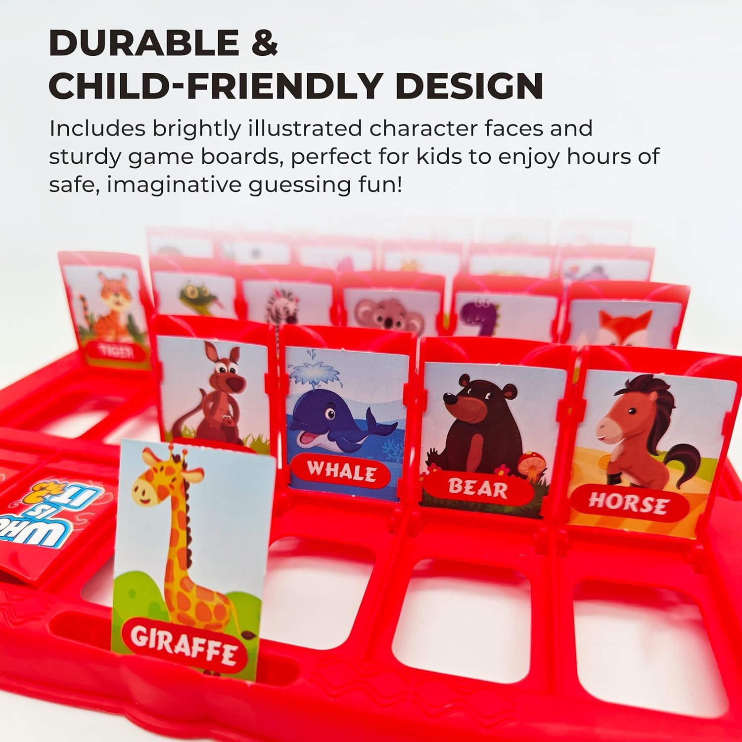 FCXVXCL Who is It Kids Games Who Is Game? Animal Guessing Board Educational Entertainment Toy Easy to Set Up 2 Players Gifts for Friends Ideal for Family Nights Parties - Image 3
