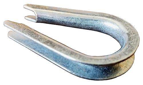 Miniatura 3 de Dedales de acero chapado en zinc para cable de avión de acero de 516" (25 piezas)