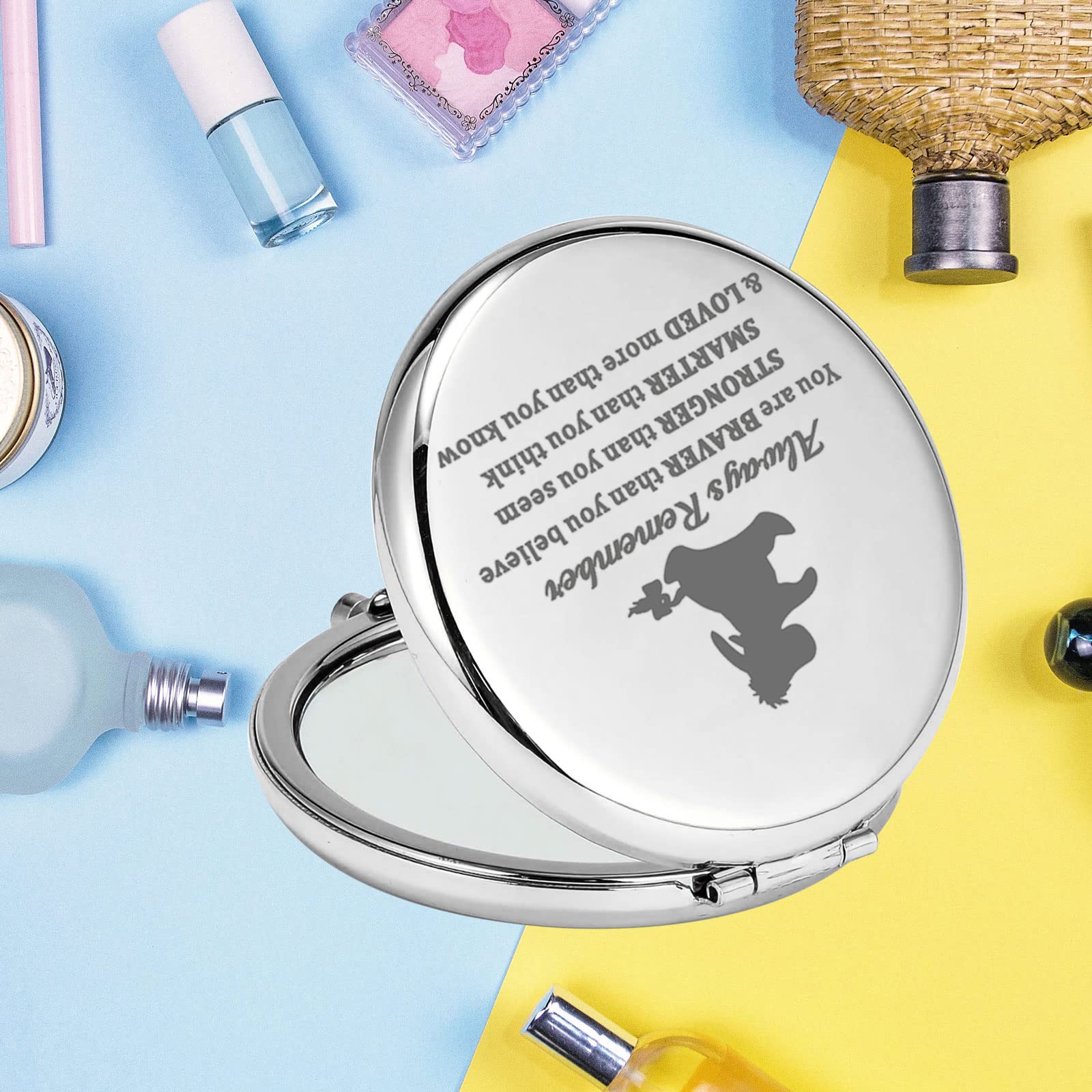 WUSUANED Specchio Per Trucco Eeyore: Frasi 'It's Not What We Have' E Ingrandimento, Regalo Per Fan - 2