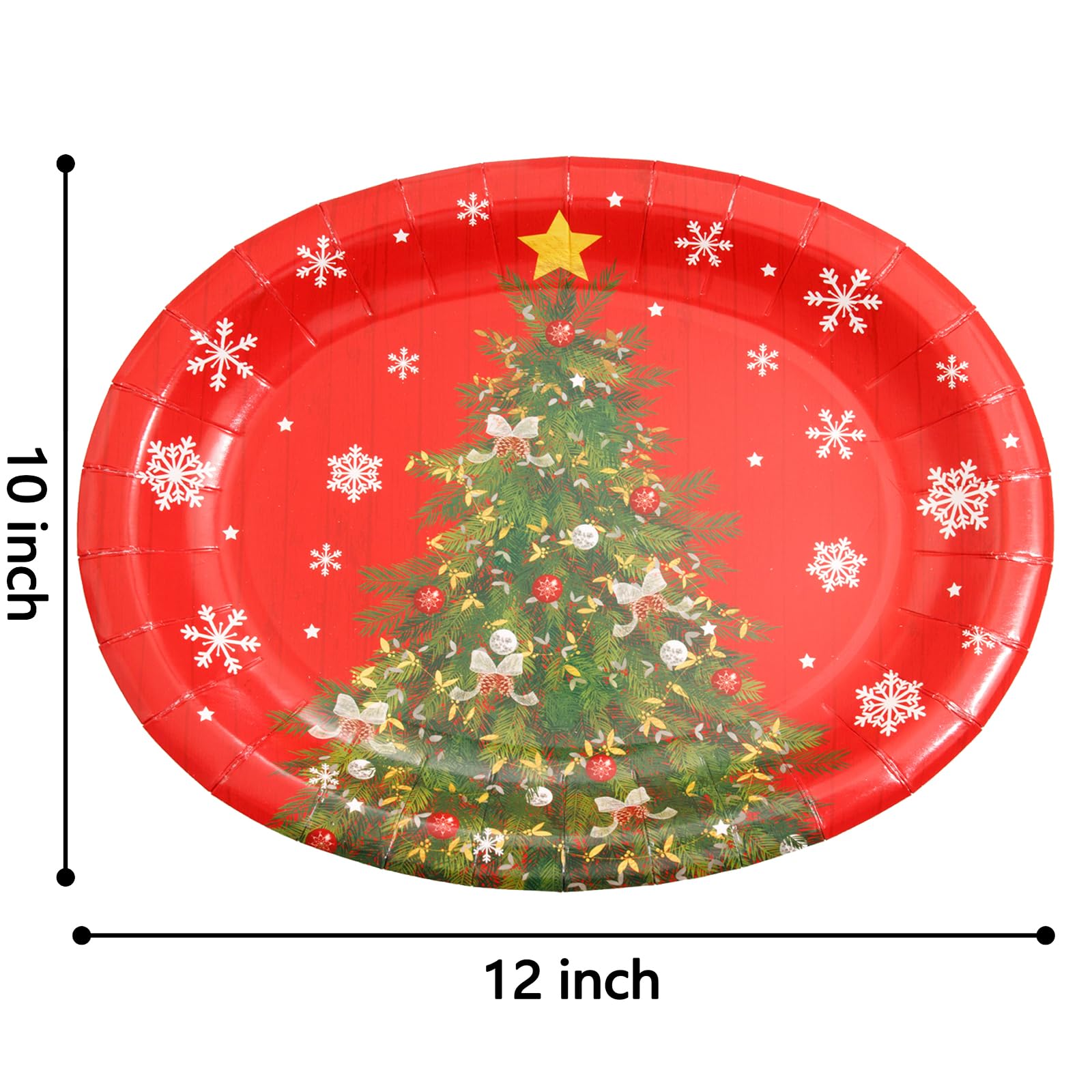 Christmas Paper Plates 40 Counts, 23cm(9inch) And 18cm(7inch) Xmas Santa Buffalo Plaid Holiday Disposable Paper Dishes For Christmas Dinner Dessert