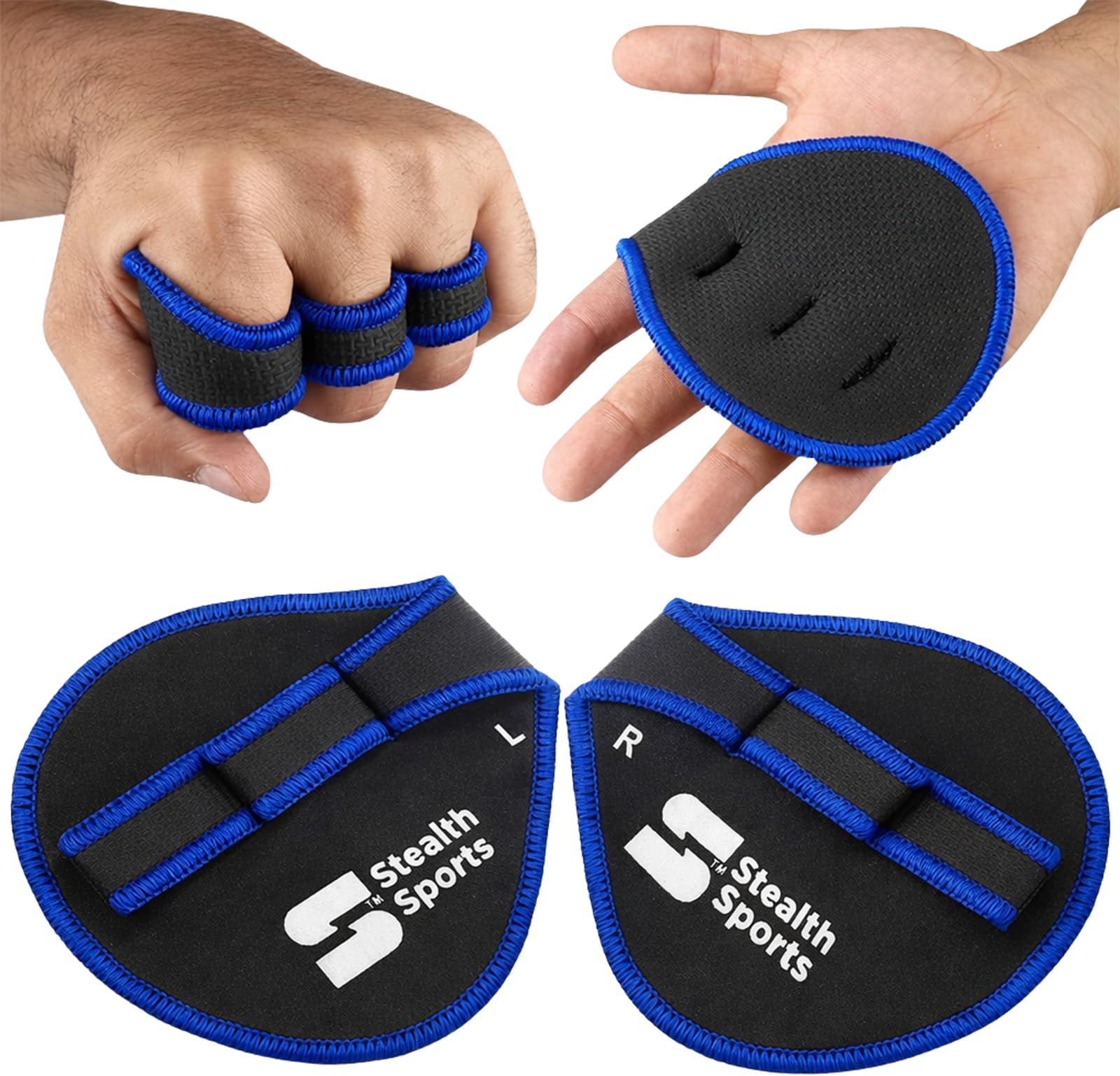 – Weight lifting Gym Grip Pads Non-Slip Neoprene Pull Up Bar Pads Substitute of Workout Gloves Prevents Callus Tears–Calisthenics Fitness Weightlifting Grip Gloves