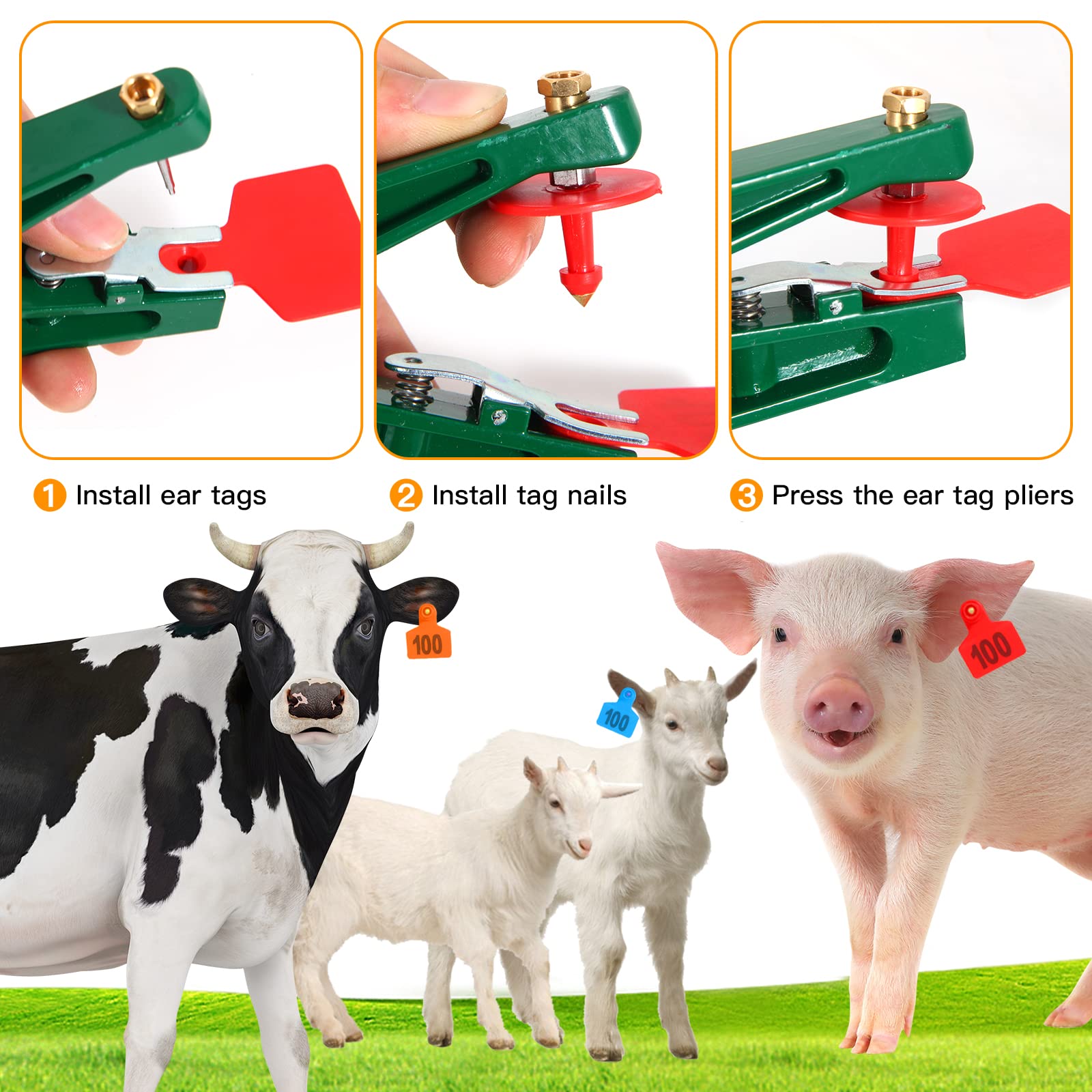 Etiquetas Para Orejas De Ganado Numeradas Del 001 Al 100