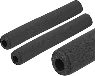sourcing map 2 tubos de aislamiento de tuberías de 10 pulgadas, tubo exterior de 16 mm de diámetro interior de 46 mm de diámetro exterior para soporte de agarre de mango, color negro
