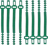 Vista 7 de 8 bandas de soporte para estacas de árbol, correas de árbol para estacas, entrelazado ajustable resistente, reutilizables, para plantas de jardín