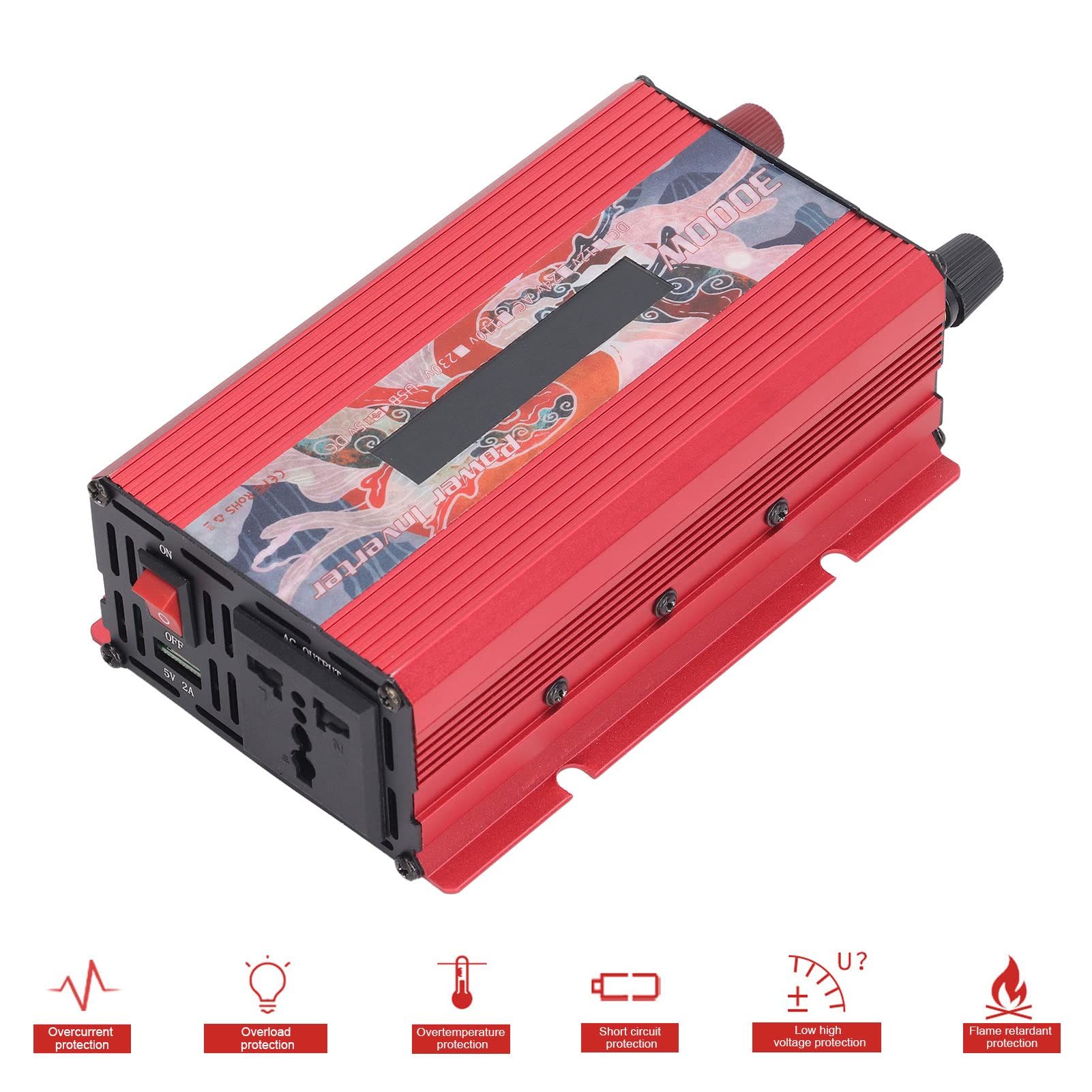 Convertitore di Onda Sinusoidale Modificata Efficiente Inverter di Alimentazione per Auto per la Ricarica in Movimento da 3000 W CC a CA 220 V per i Viaggiatori (#3)