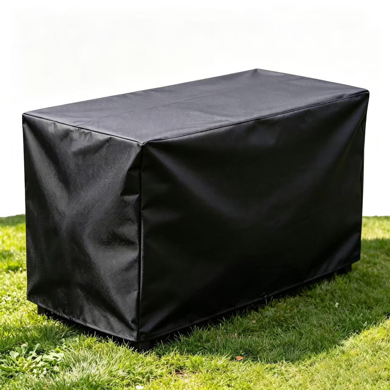 PVPQPR Garden Furniture Cover Waterproof 80x80x75cm/LxWxH 420D Oxford Fabric Outdoor Patio Furniture Covers for Rattan Garden Table Chair Sofa,Provide All-Weather Protection Patio Table Covers,Black