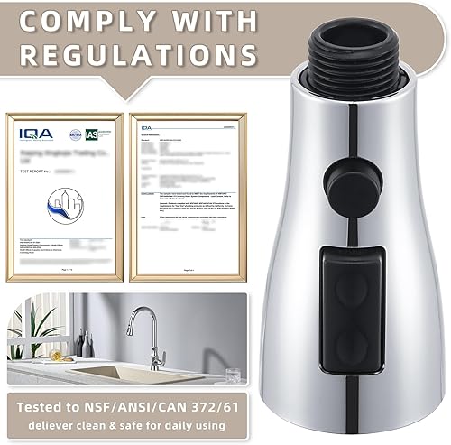 Miniatura 8 de Angle Simple Repuesto de cabezal de grifo de cocina G 12 rosca macho, piezas de repuesto para rociador de grifo de fregadero, modo de pulverización