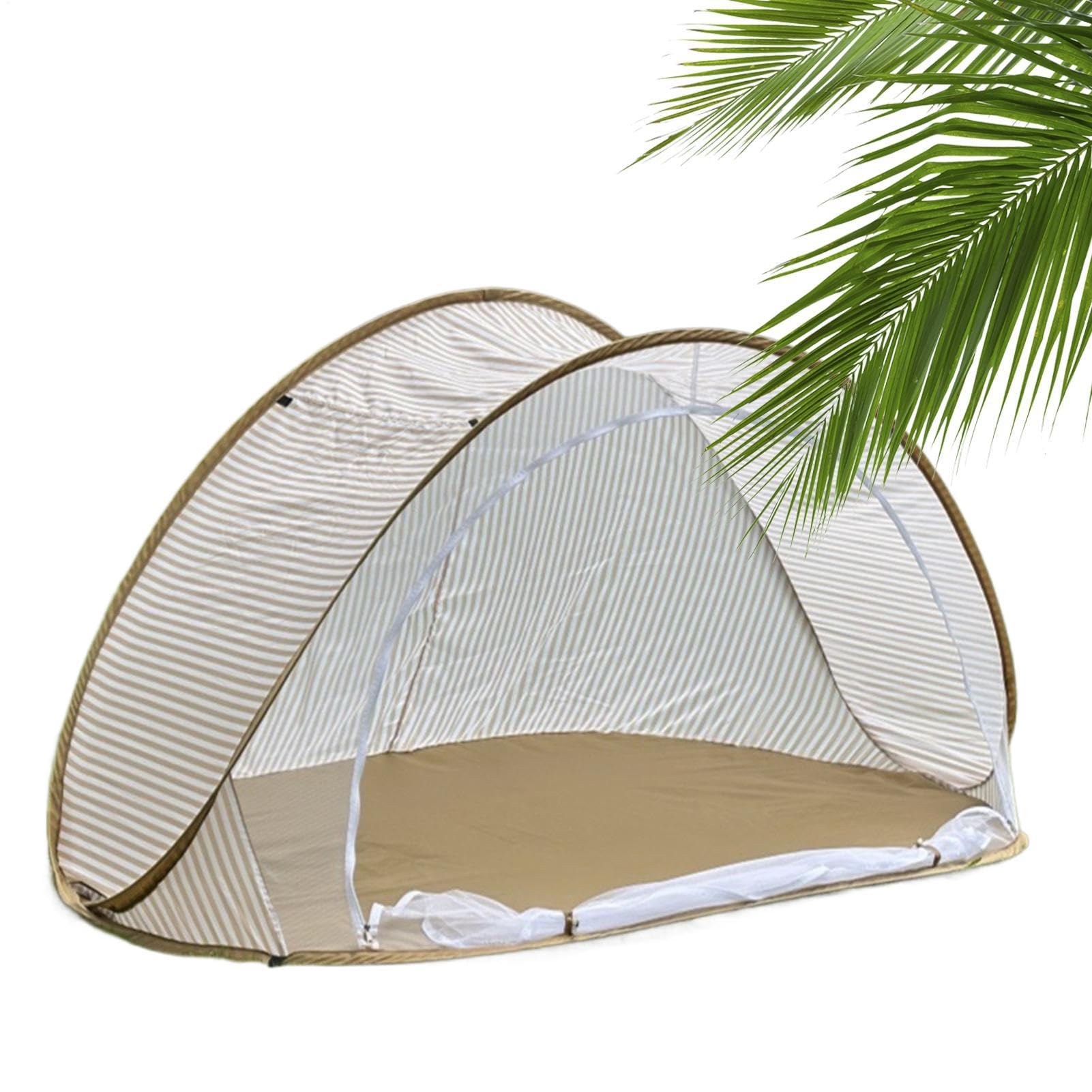 Tente de Plage 2-3 Personnes Protection UV Pliable | Tente de Plage Extérieur Pour pique-nique, sorties, jardin, parc, , camping, garçons et filles