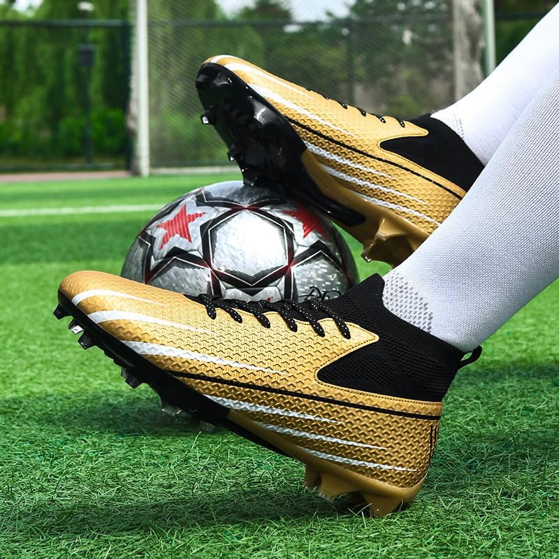 KIUSMETY Soccer Cleats for Mens Womens High-Tops Unisex Adult Baseball Indoor Professional Training Turf Football Boots - Image 2