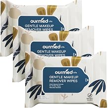 Ourmed Life Makeup Remover Wipes, Alcohol-Free Facial Cleansing Wipes for Removing Makeup & Oil, Biodegradable Plant-Based Wipes with Hyaluronic Acid & Vitamin E, Gentle for Sensitive Skin, 30 Count
