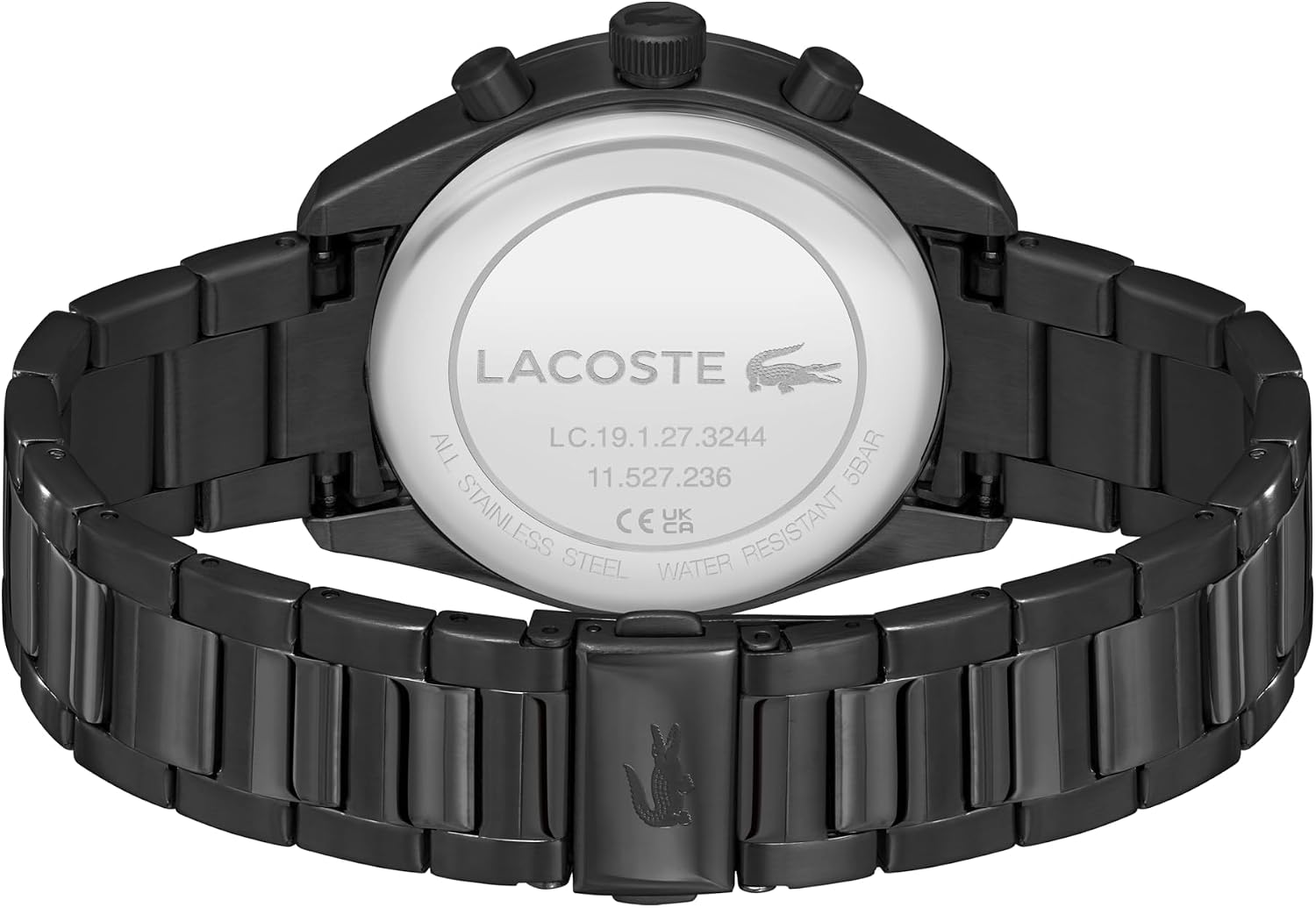 Lacoste Boston Men's Chronograph Watch - Classic Stainless Steel - Tachymeter - Water Resistant up to 5ATM/50 Meters - Modern Design for Him - 42mm