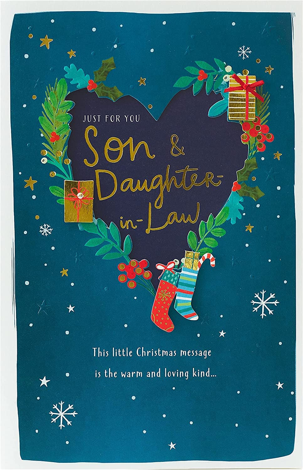 Hunts England Biglietto Di Natale Per Figlio E Nuora: "A Special Son & Daughter In Law" | Snow People, Design Divertente Con Busta