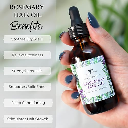 Miniatura 2 de Baja Basics Aceite de romero para el crecimiento del cabello aceite de romero orgánico para el cabello aceite hidratante para el cabello para puntas