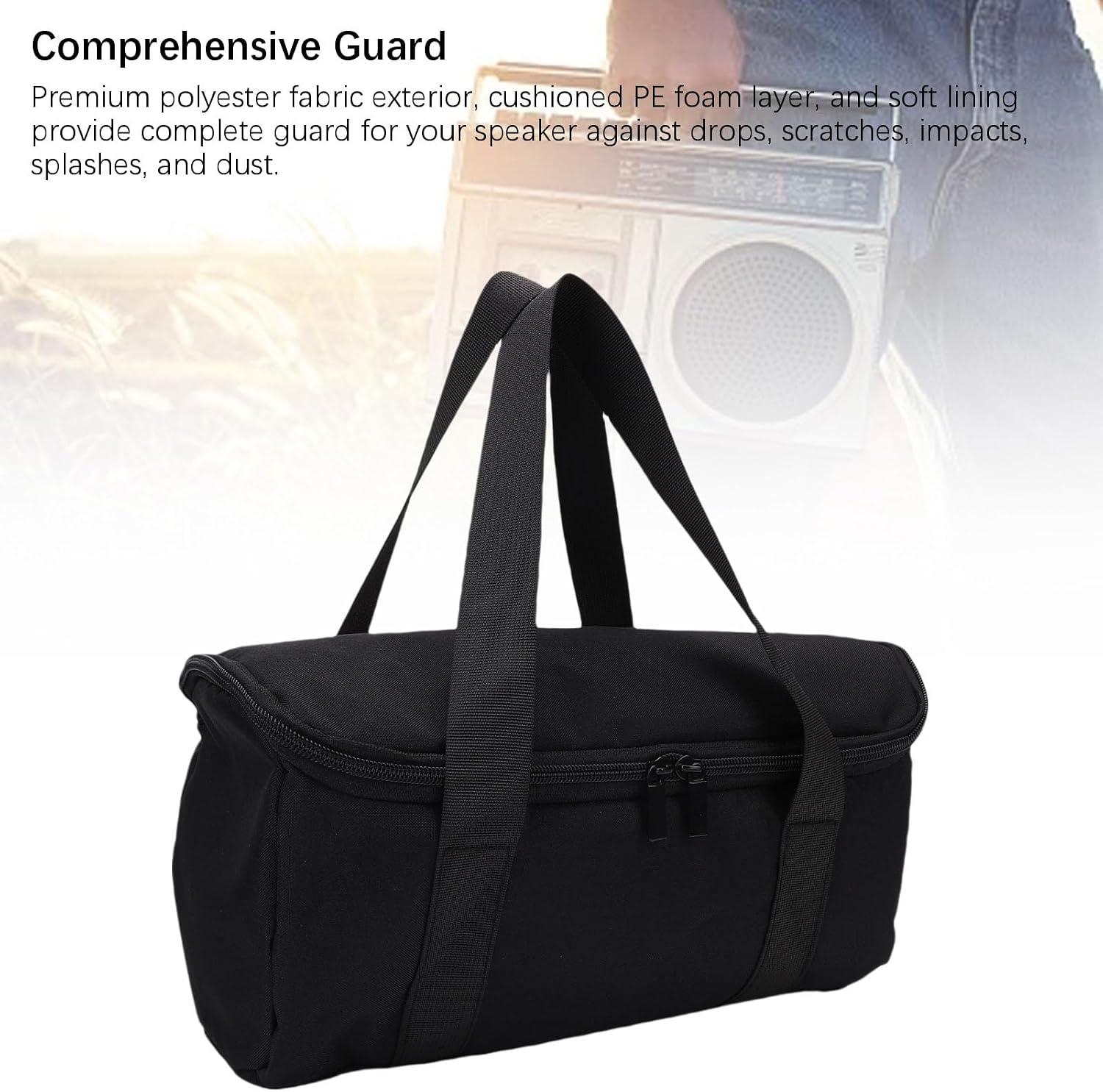 ciciglow Speaker Carrying Case, Wireless Bluetooth Speaker Water Proof Travel Protective Bag, Store Cables Other Accessories Fit for ULT Field 5 Black image 4
