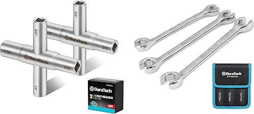 DURATECH Juego de llaves Sillcock de 4 vías y juego de llaves de tuerca