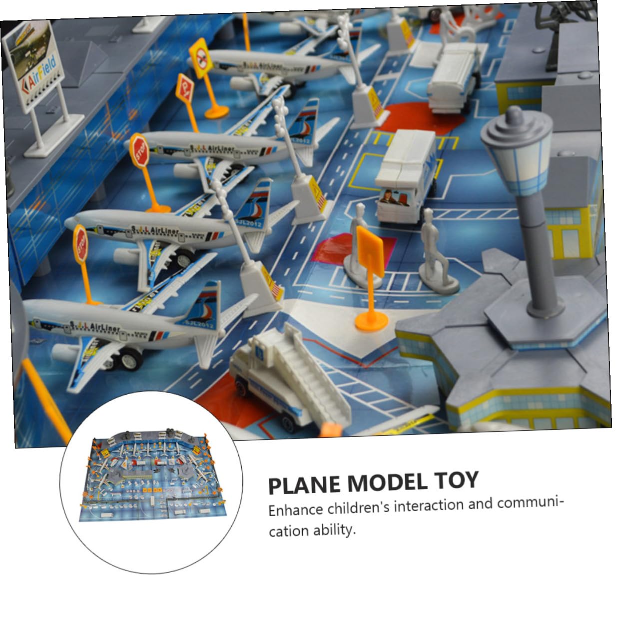 SOIMISS Avión de Juguete Modelo Estático PVC 1 Juego para Niños