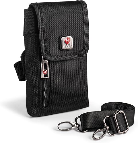 Ranboo Funda de nailon para teléfono celular para cinturón, funda para teléfono con clip para cinturón para iPhone 15 Pro Max 14 Pro Max 14 Pro Max